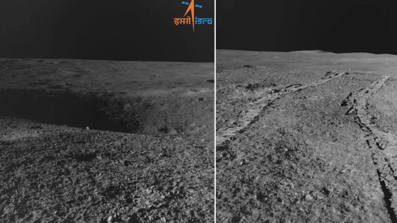 चंद्रयान-3 में रोवर की राह में गड्ढा, तस्वीरों में देखें कैसे बदला रास्ता