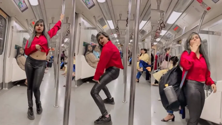 Delhi Metro: Girl Performs Obscene Dance Again, Gives a ‘Kiss’ Before Leaving; People Say – "Shame is Dead"
